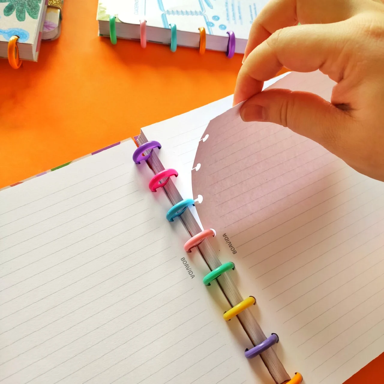 Cuaderno Con Discos A4 - Flores de colores