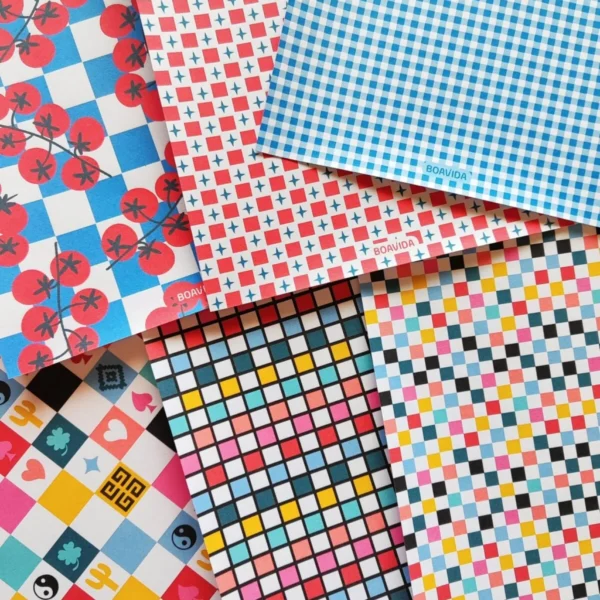 Set 40 papeles para Scrap - "Trama en Colores"