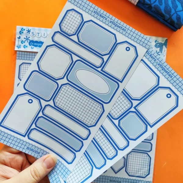 Sticker "Etiquetas" Azules