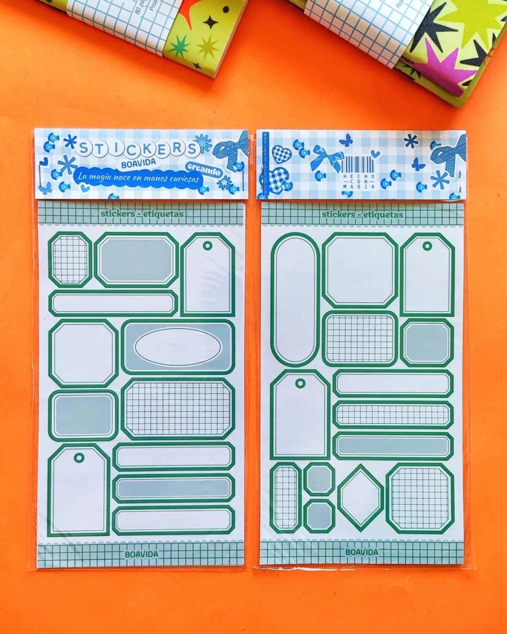 Sticker "Etiquetas" Verde Menta