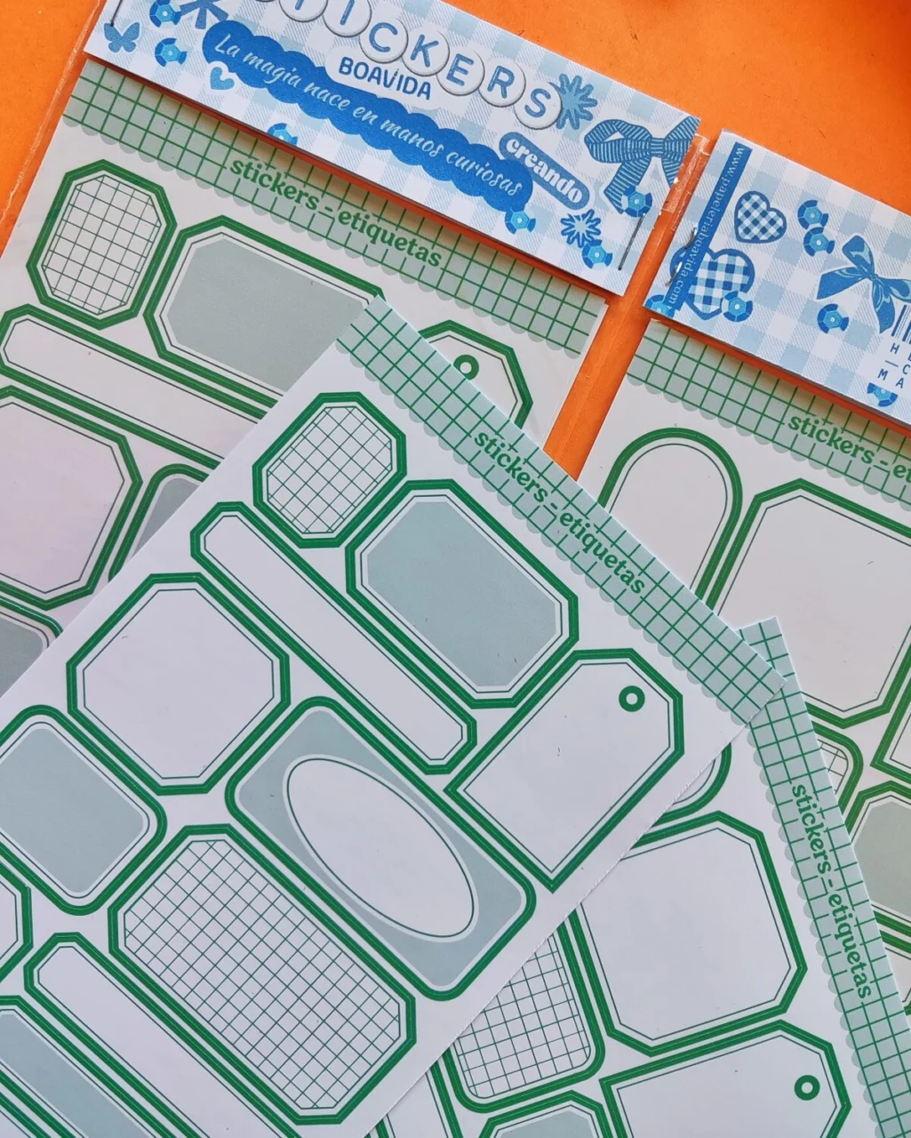 Sticker "Etiquetas" Verde Menta