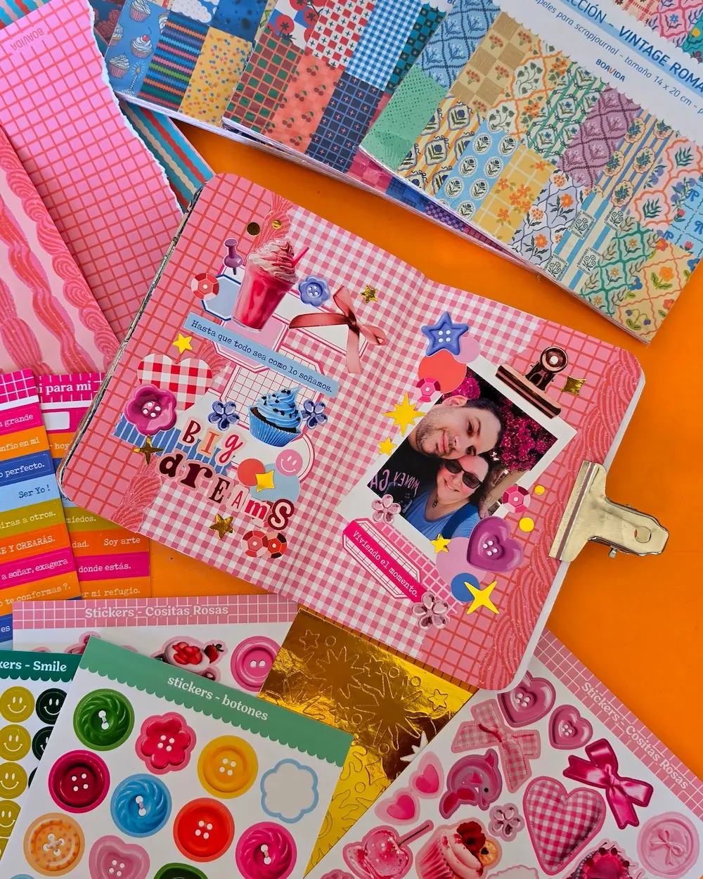Ejemplo de scrapbooking con productos boavida
