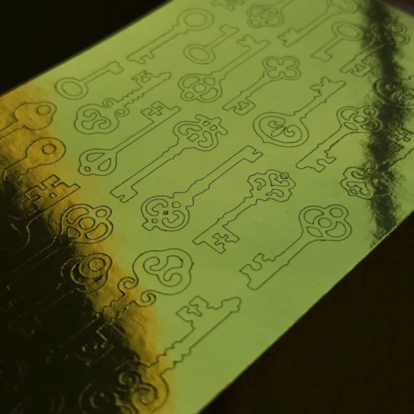 Sticker Bajo llave - cromo dorado