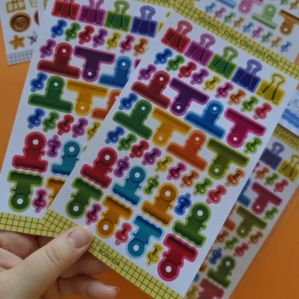 Sticker - Color Clips and pins