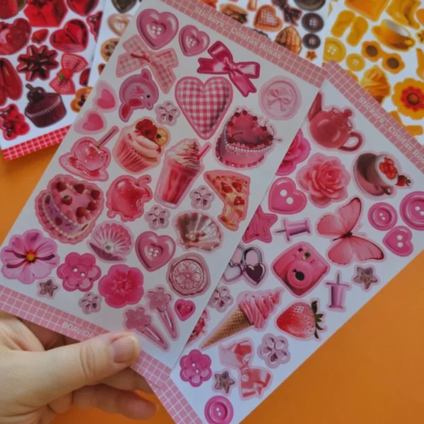 Sticker Cositas Rosas